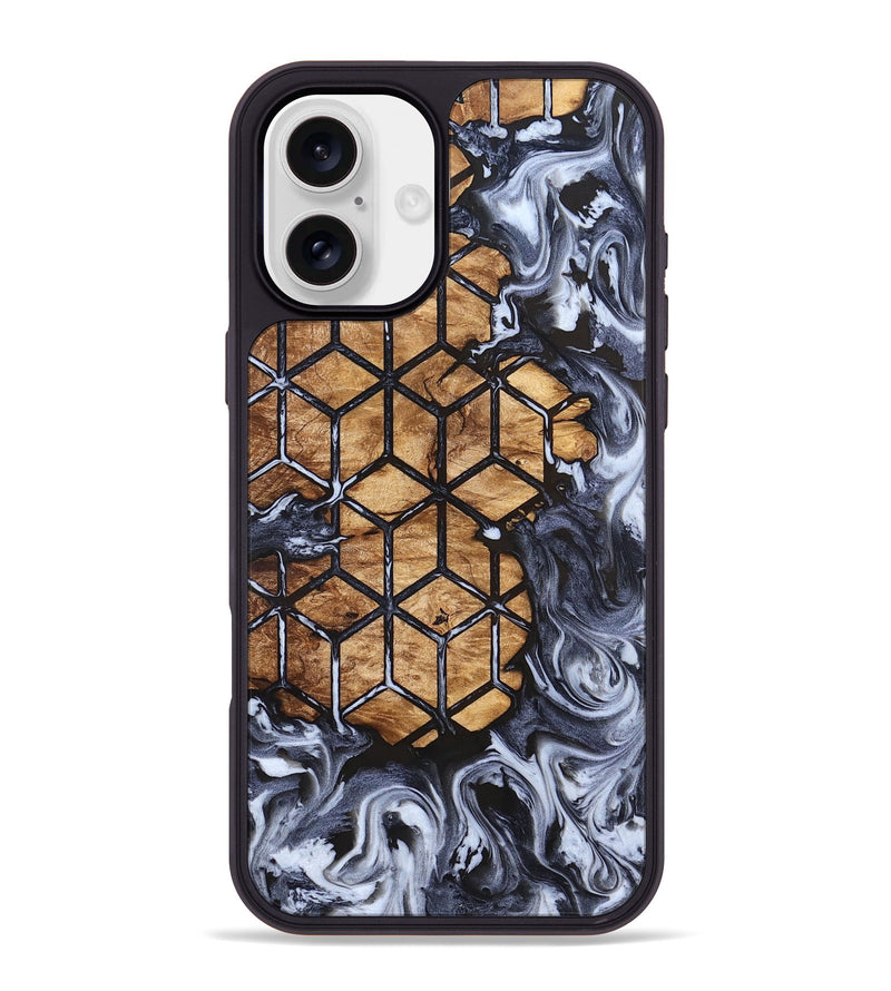 iPhone 16 Plus Wood Phone Case - Tempie (Pattern, 823272)