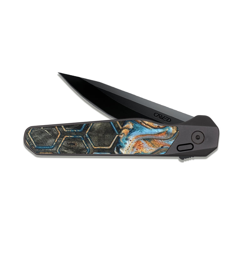 EDC Dark Slate Wood Pocket Knife - Kai (Pattern, 823280)