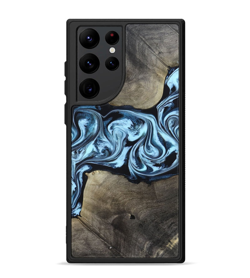 Galaxy S22 Ultra Wood Phone Case - Bruce (Blue, 823284)
