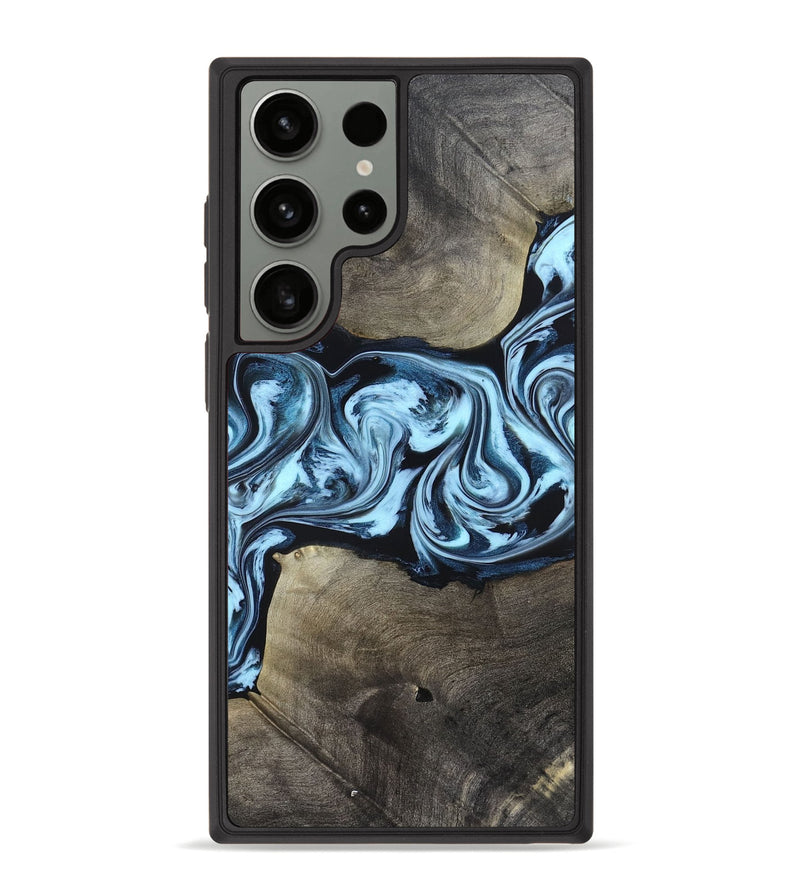 Galaxy S23 Ultra Wood Phone Case - Bruce (Blue, 823284)