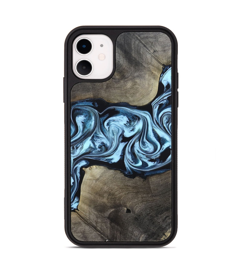 iPhone 11 Wood Phone Case - Bruce (Blue, 823284)