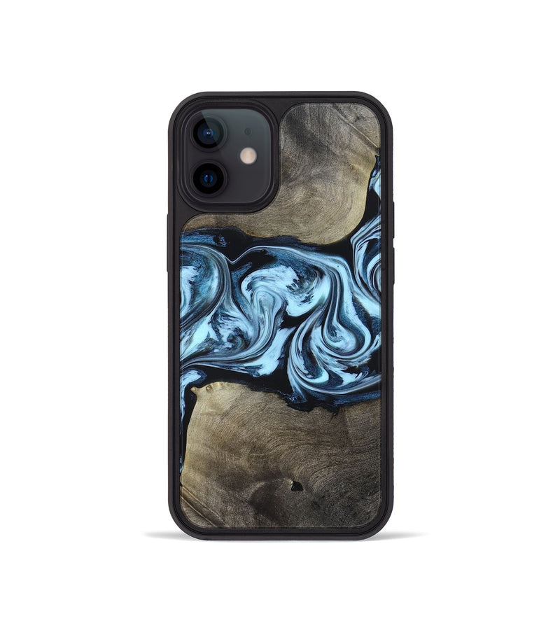 iPhone 12 mini Wood Phone Case - Bruce (Blue, 823284)