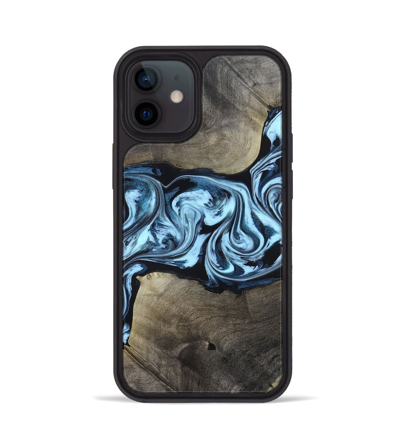 iPhone 12 Wood Phone Case - Bruce (Blue, 823284)