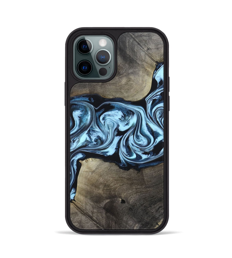 iPhone 12 Pro Wood Phone Case - Bruce (Blue, 823284)