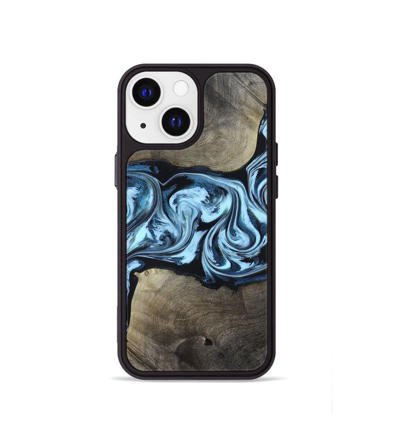 iPhone 13 mini Wood Phone Case - Bruce (Blue, 823284)