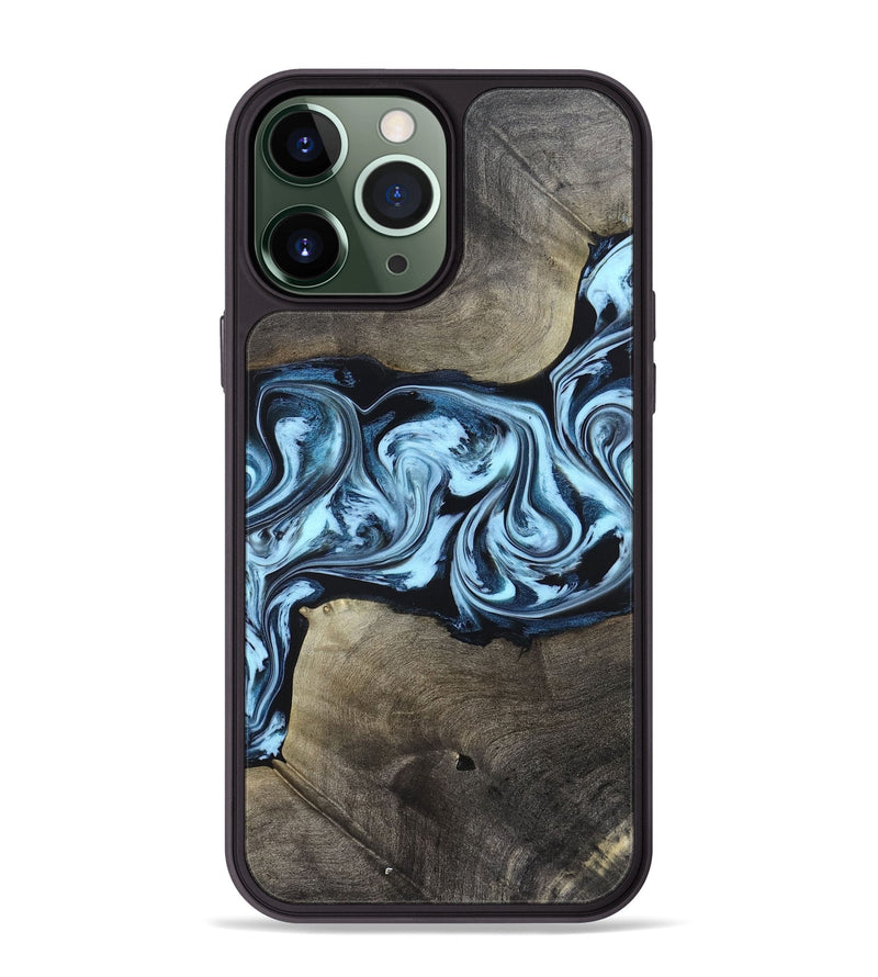 iPhone 13 Pro Max Wood Phone Case - Bruce (Blue, 823284)