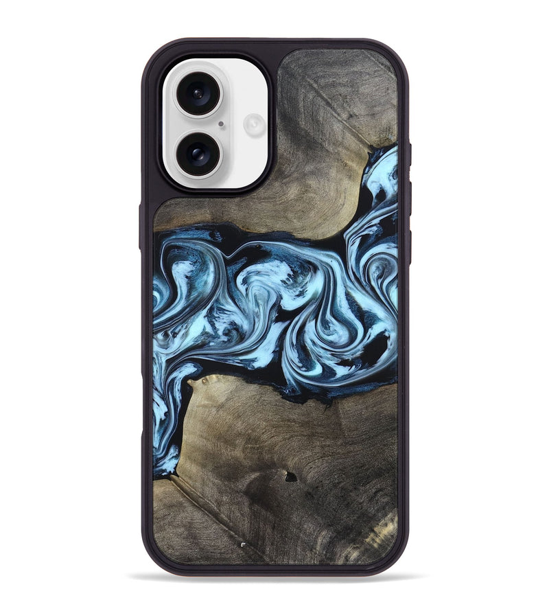 iPhone 16 Plus Wood Phone Case - Bruce (Blue, 823284)
