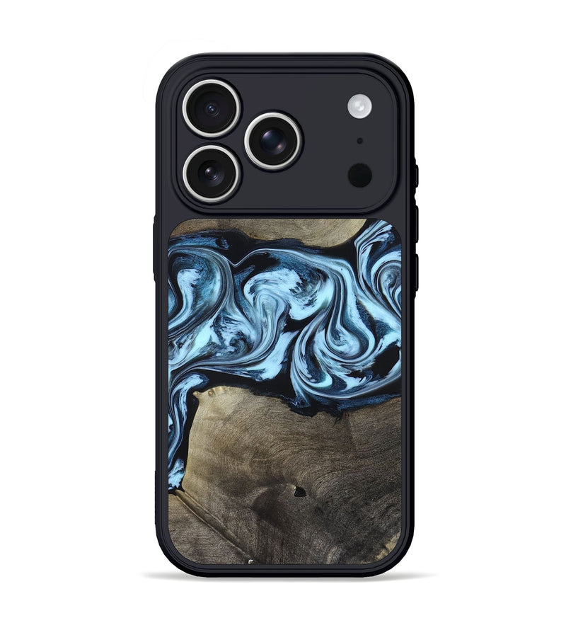 iPhone 17 Pro Wood Phone Case - Bruce (Blue, 823284)