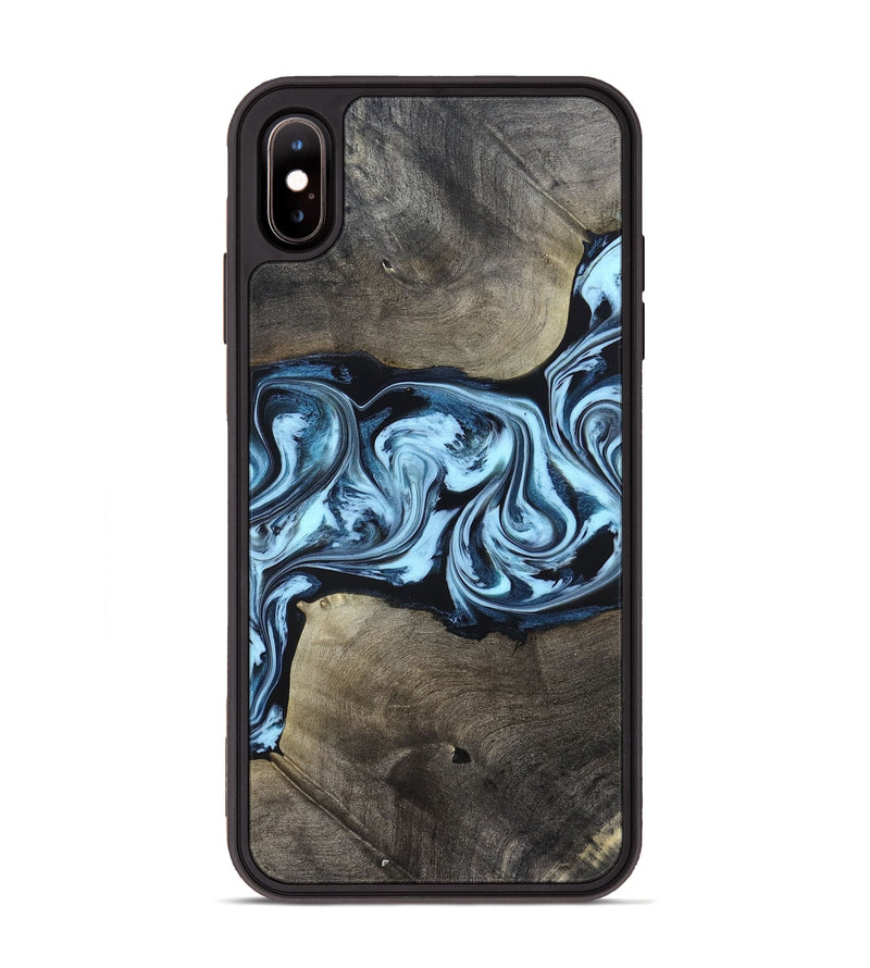 iPhone Xs Max Wood Phone Case - Bruce (Blue, 823284)