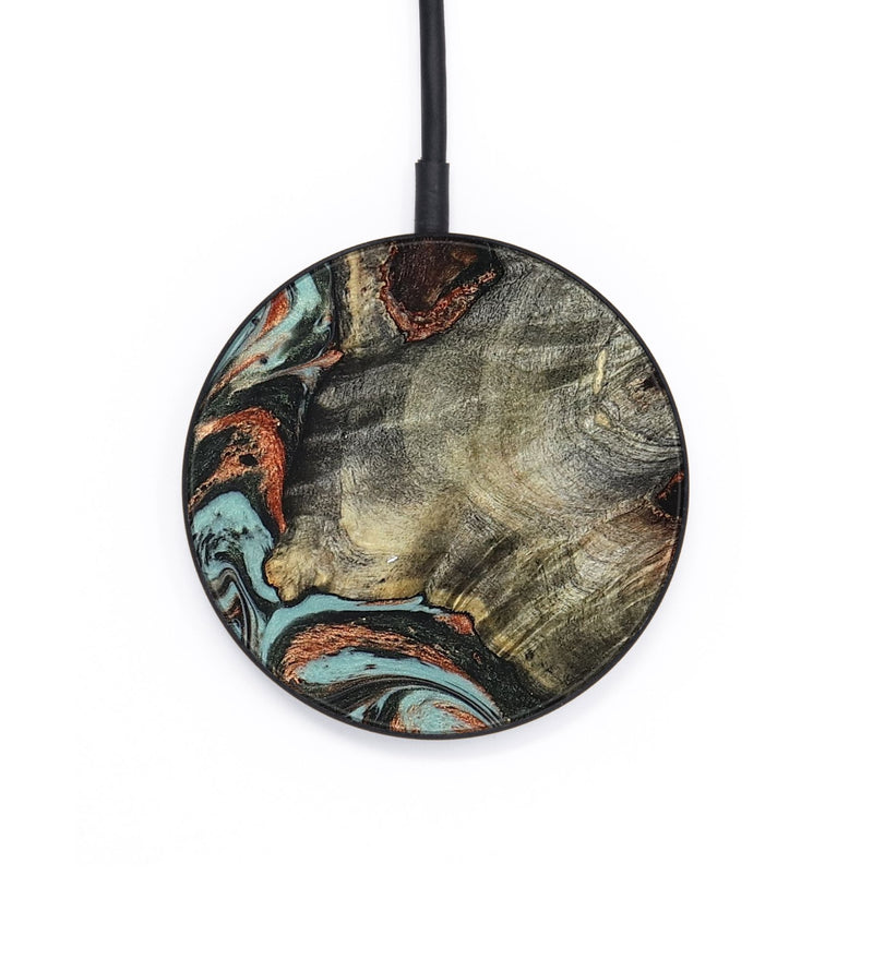 Circle Wood Wireless Charger - Hailie (Green, 823286)