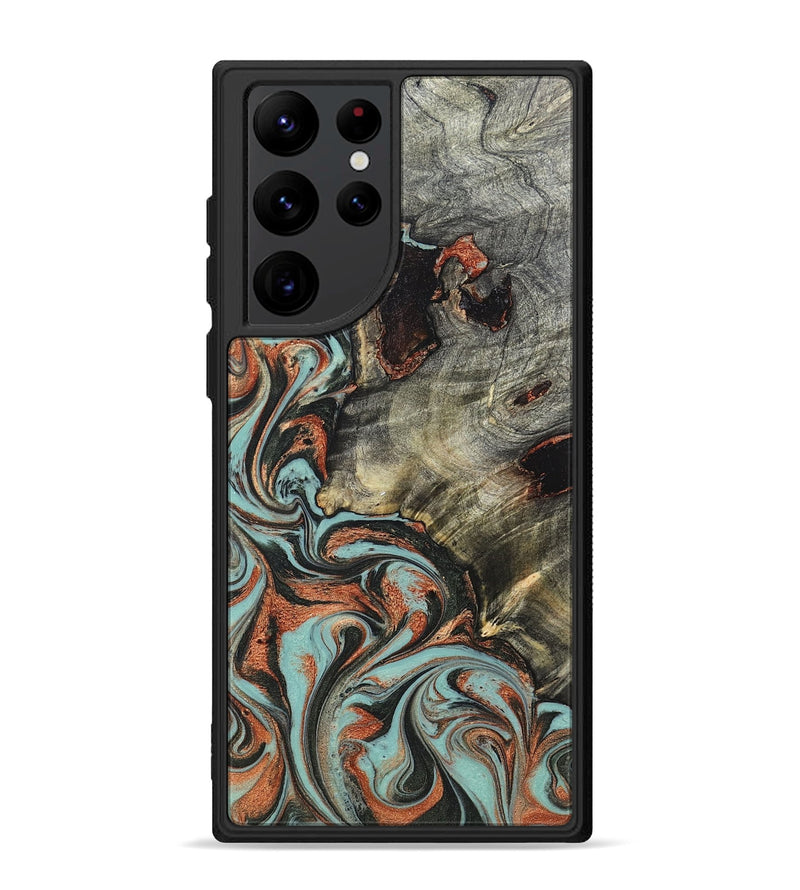 Galaxy S22 Ultra Wood Phone Case - Hailie (Green, 823286)