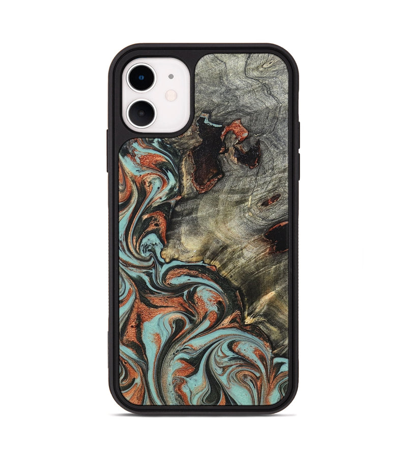 iPhone 11 Wood Phone Case - Hailie (Green, 823286)