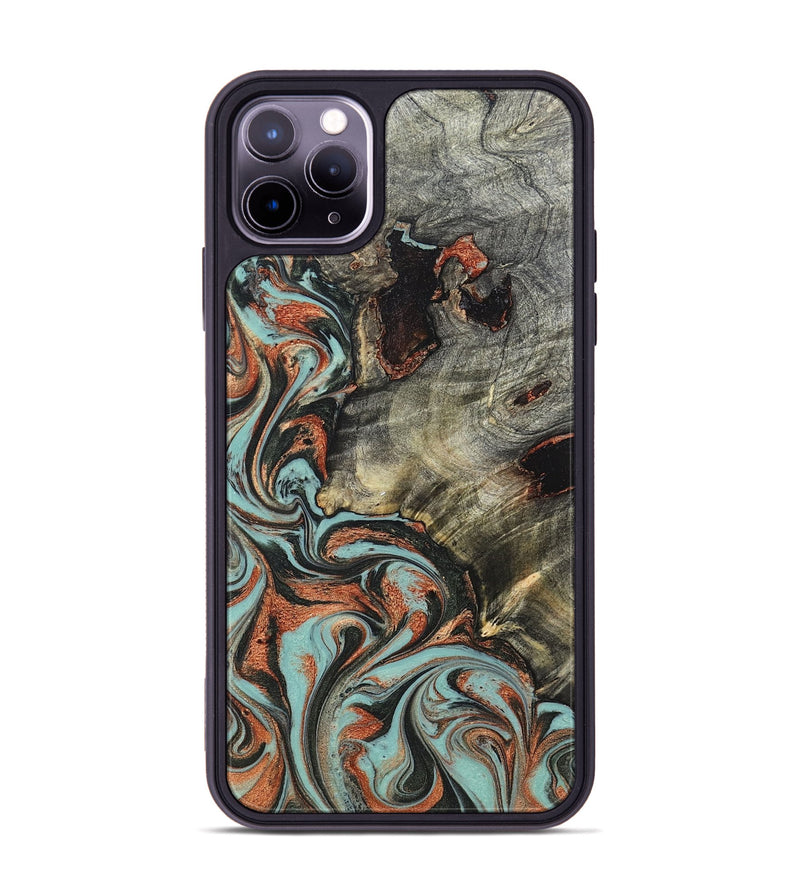 iPhone 11 Pro Max Wood Phone Case - Hailie (Green, 823286)
