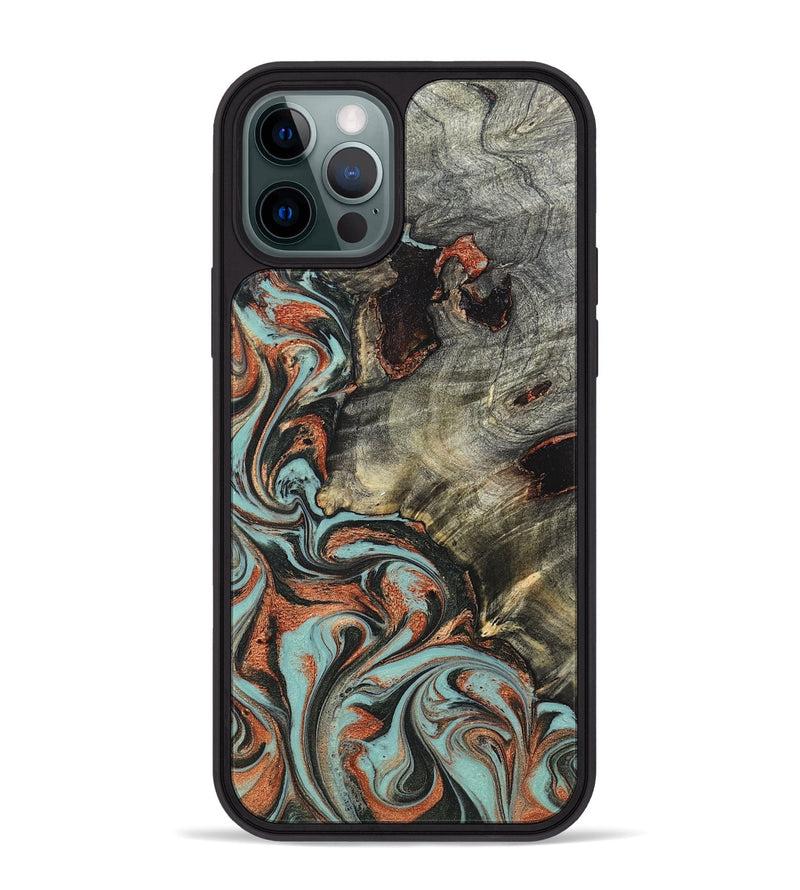 iPhone 12 Pro Max Wood Phone Case - Hailie (Green, 823286)