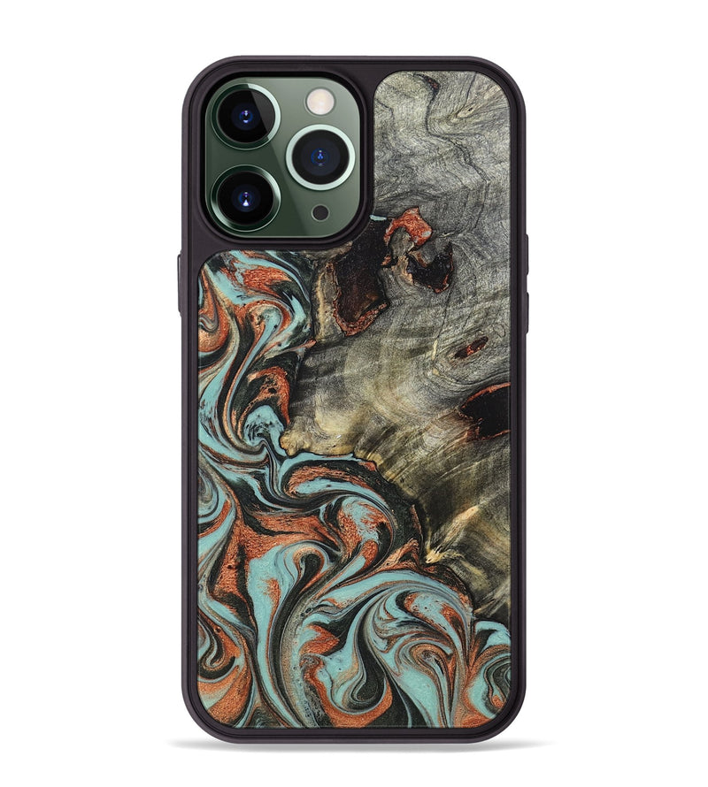 iPhone 13 Pro Max Wood Phone Case - Hailie (Green, 823286)