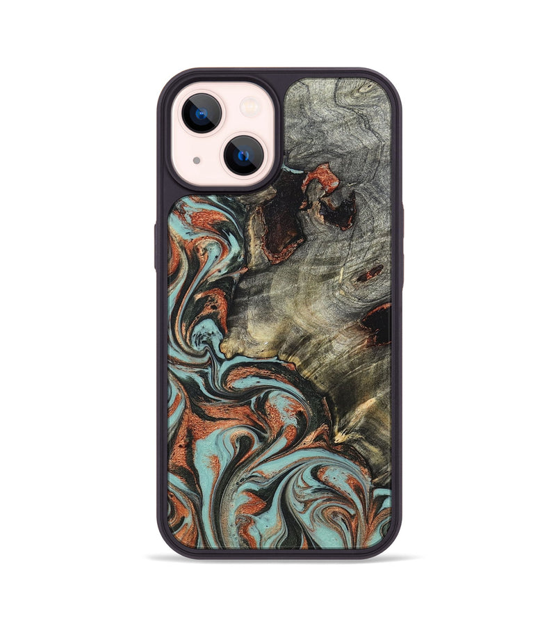 iPhone 14 Wood Phone Case - Hailie (Green, 823286)