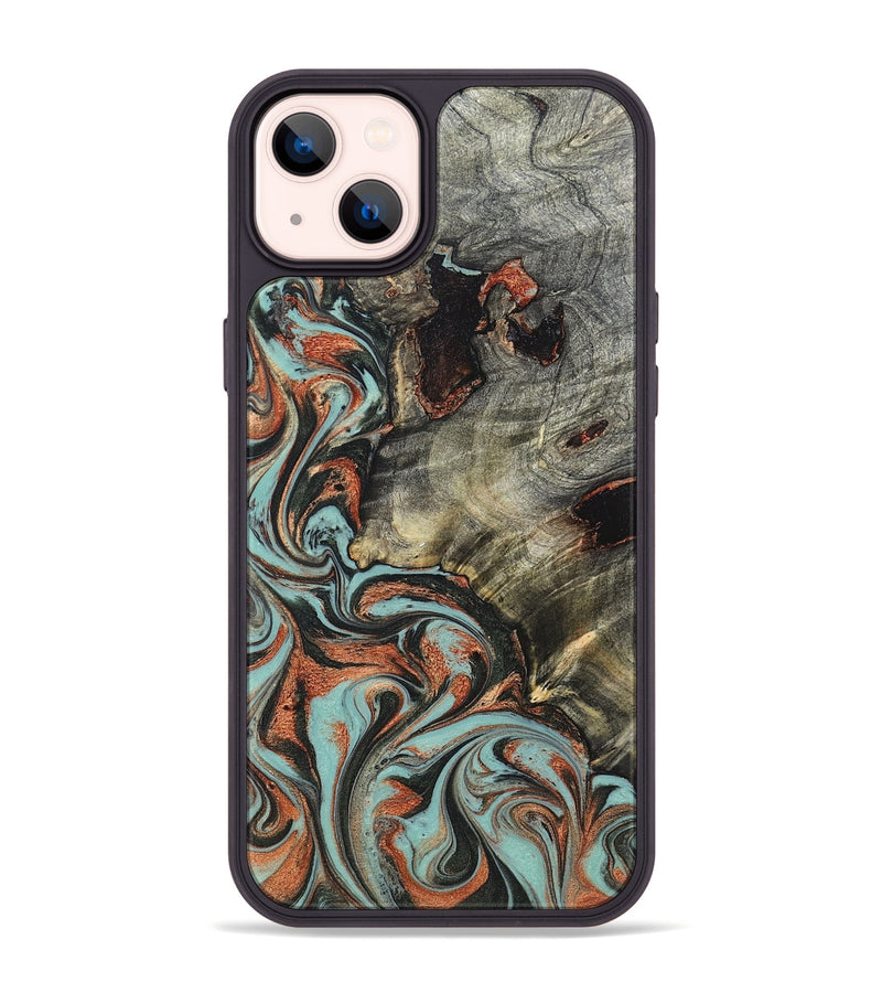 iPhone 14 Plus Wood Phone Case - Hailie (Green, 823286)