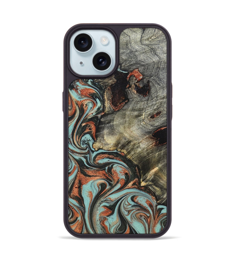iPhone 15 Wood Phone Case - Hailie (Green, 823286)