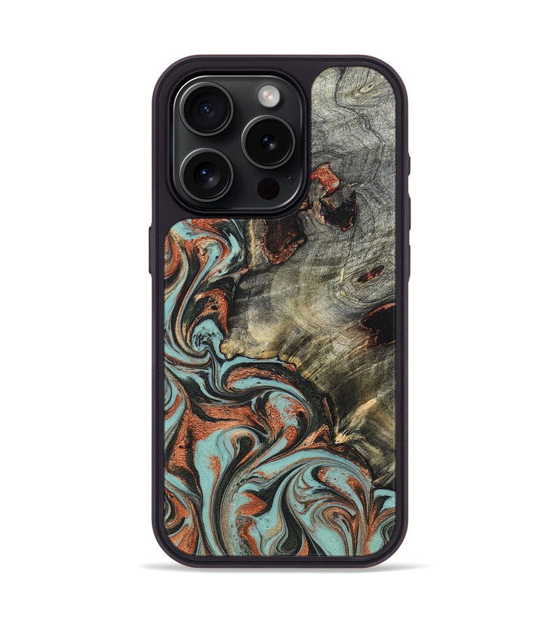 iPhone 15 Pro Wood Phone Case - Hailie (Green, 823286)