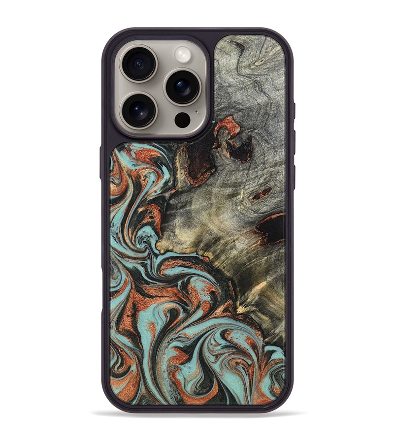 iPhone 16 Pro Max Wood Phone Case - Hailie (Green, 823286)