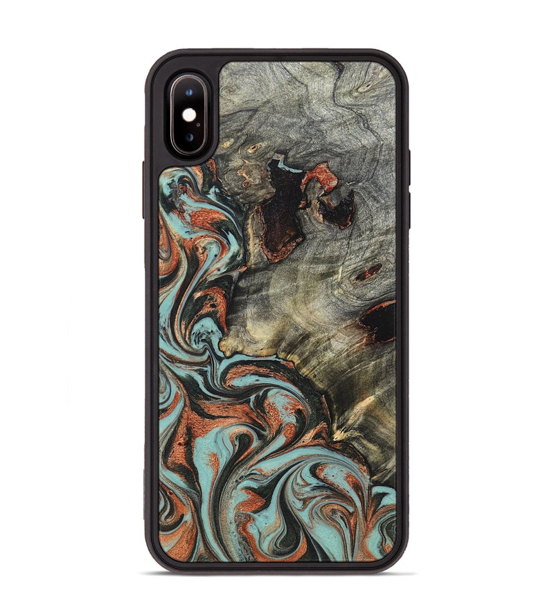 iPhone Xs Max Wood Phone Case - Hailie (Green, 823286)