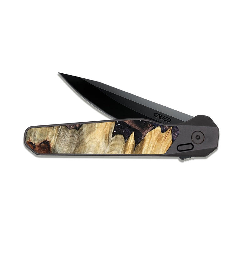 EDC Dark Slate Wood Pocket Knife - Zachery (Cosmos, 823289)