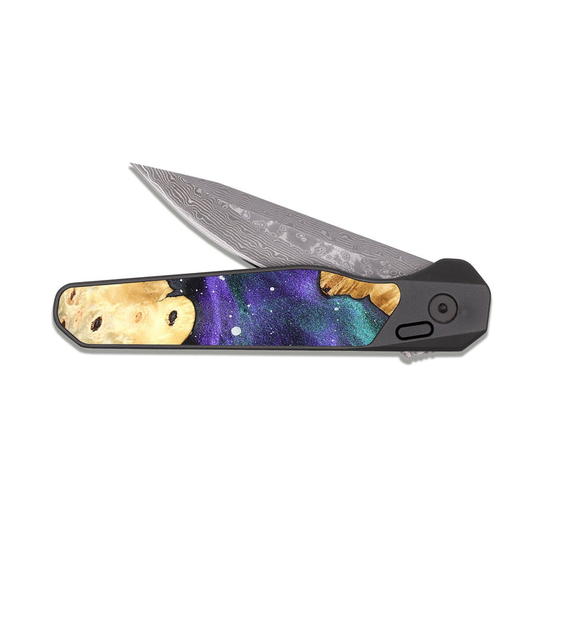 EDC Dark Damascus Wood Pocket Knife - Jammie (Cosmos, 823310)