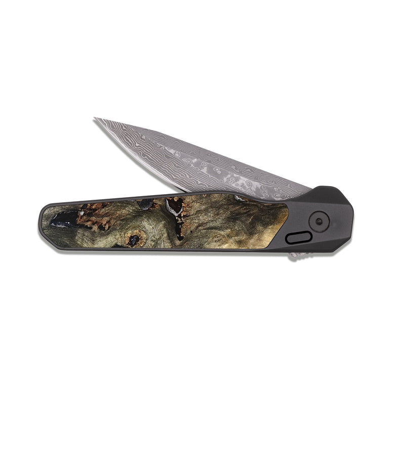 EDC Dark Damascus Wood Pocket Knife - Rachael (Cosmos, 823316)