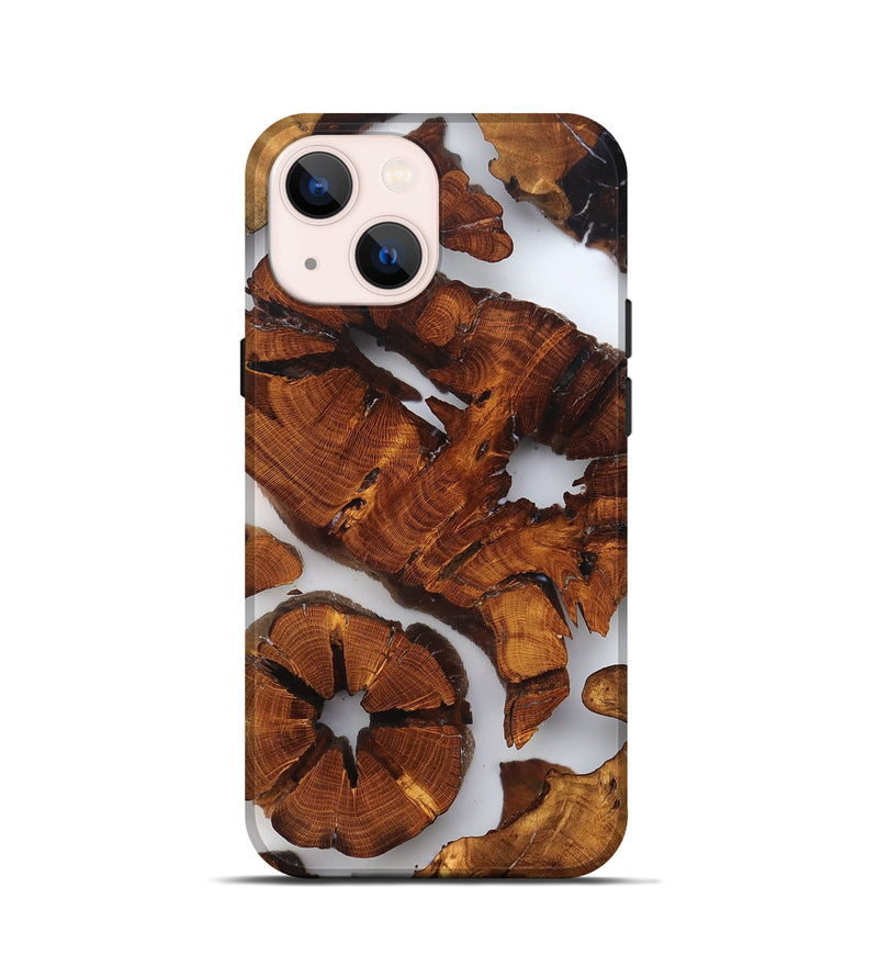 iPhone 13 mini Wood Live Edge Phone Case - Erica (Clear, 823319)
