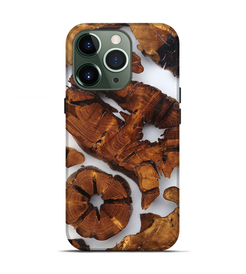 iPhone 13 Pro Wood Live Edge Phone Case - Erica (Clear, 823319)