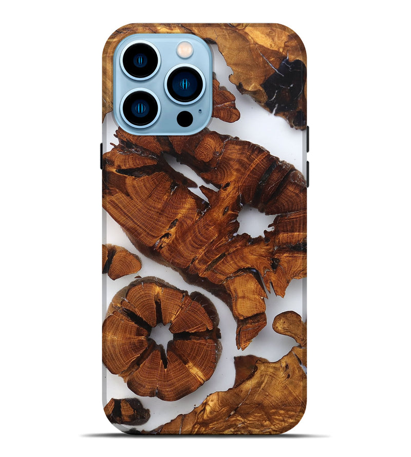 iPhone 14 Pro Max Wood Live Edge Phone Case - Erica (Clear, 823319)