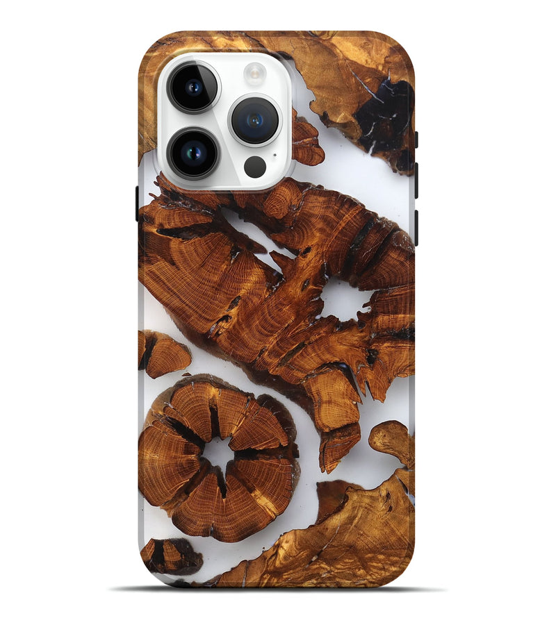 iPhone 15 Pro Max Wood Live Edge Phone Case - Erica (Clear, 823319)