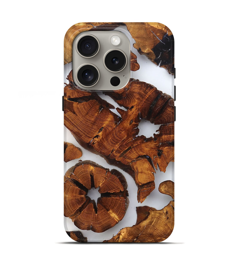 iPhone 16 Pro Wood Live Edge Phone Case - Erica (Clear, 823319)