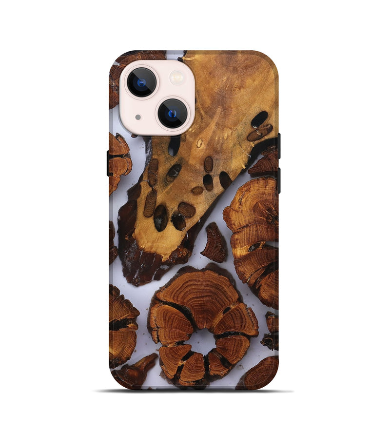 iPhone 13 mini Wood Live Edge Phone Case - Liberty (Clear, 823321)