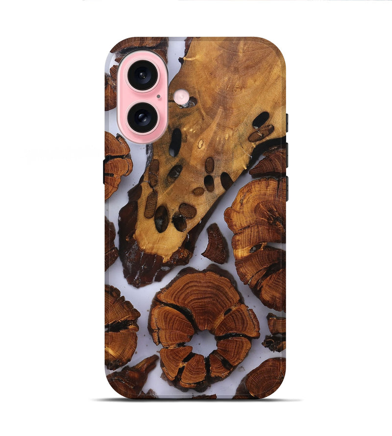 iPhone 16 Wood Live Edge Phone Case - Liberty (Clear, 823321)