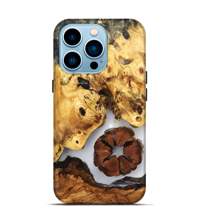 iPhone 14 Pro Wood Live Edge Phone Case - Harlee (Clear, 823326)