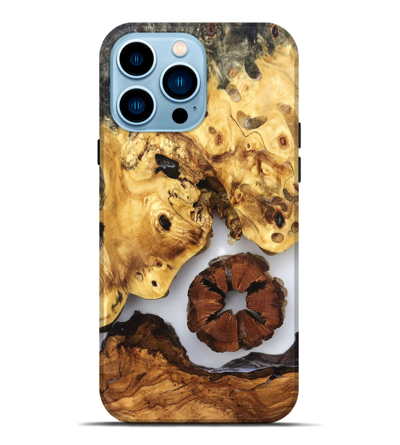 iPhone 14 Pro Max Wood Live Edge Phone Case - Harlee (Clear, 823326)
