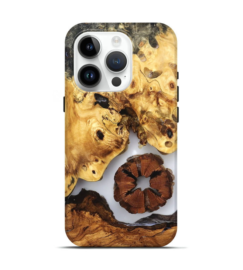 iPhone 15 Pro Wood Live Edge Phone Case - Harlee (Clear, 823326)