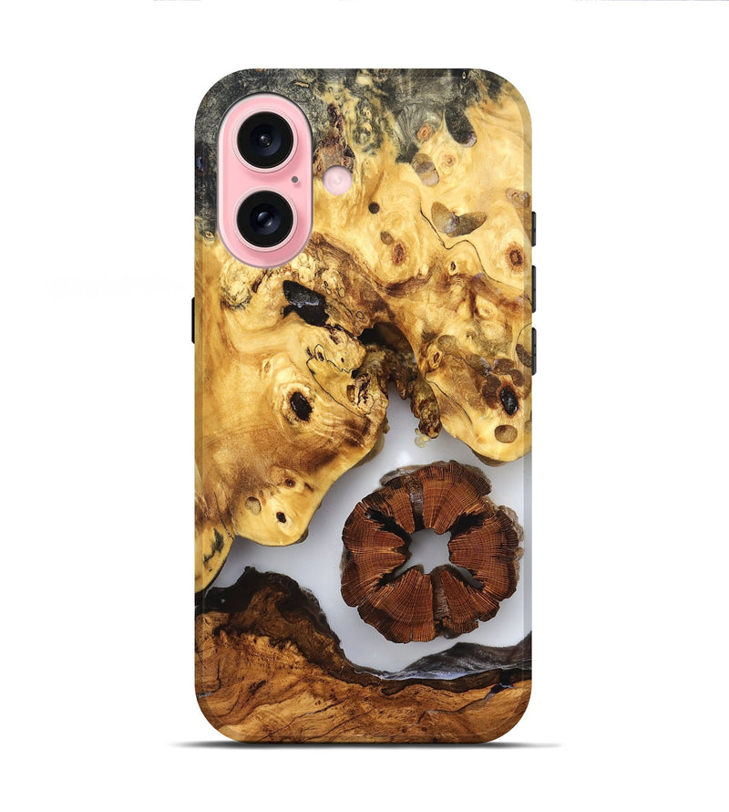 iPhone 16 Wood Live Edge Phone Case - Harlee (Clear, 823326)