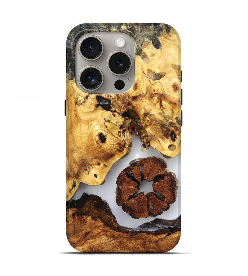 iPhone 16 Pro Wood Live Edge Phone Case - Harlee (Clear, 823326)