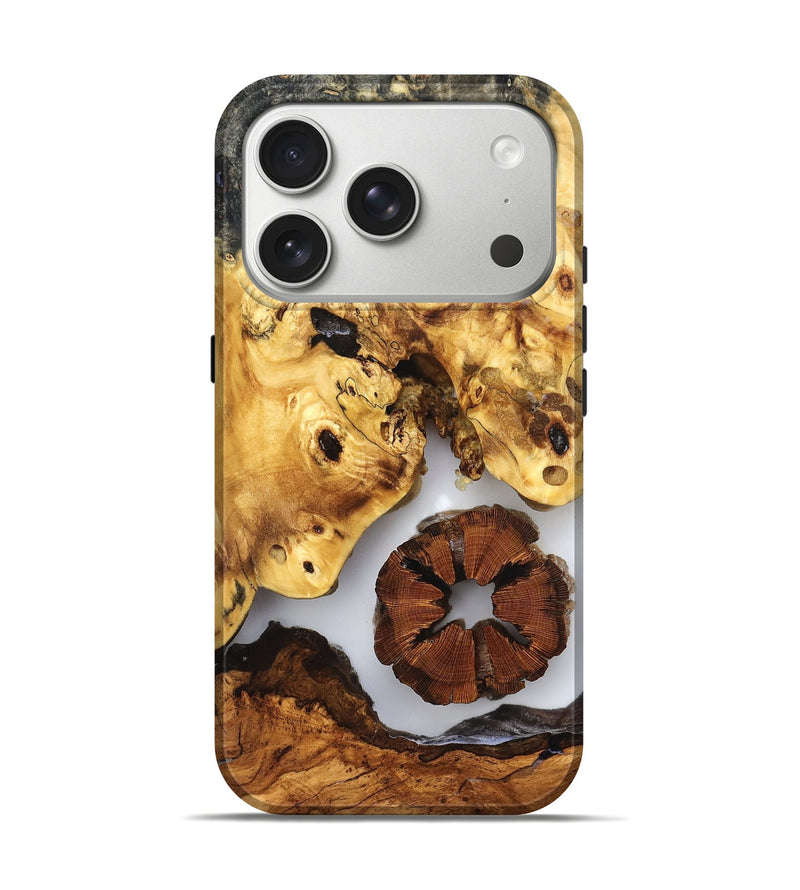 iPhone 17 Pro Wood Live Edge Phone Case - Harlee (Clear, 823326)