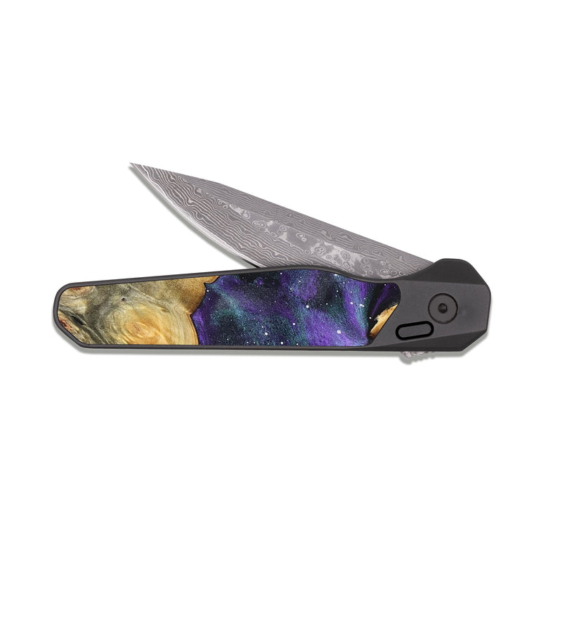 EDC Dark Damascus Wood Pocket Knife - Freeman (Cosmos, 823332)