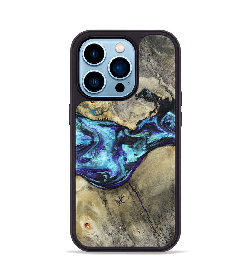 iPhone 14 Pro Wood Phone Case - Laylani (Purple, 823336)