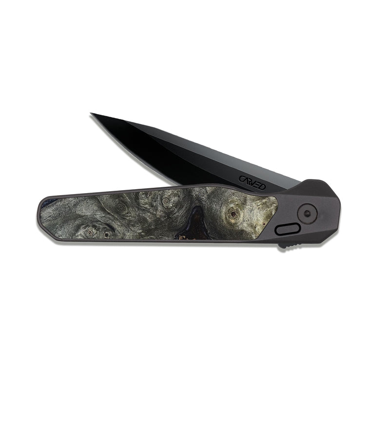 EDC Dark Slate Wood Pocket Knife - Kyler (Wood Burl, 823339)