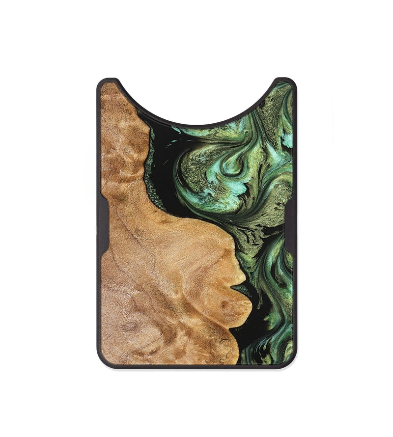 Alloy Wood Wallet - Cathy (Green, 823341)