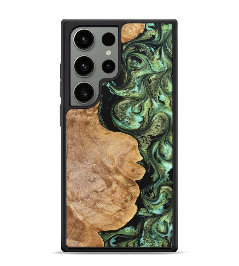 Galaxy S24 Ultra Wood Phone Case - Cathy (Green, 823341)