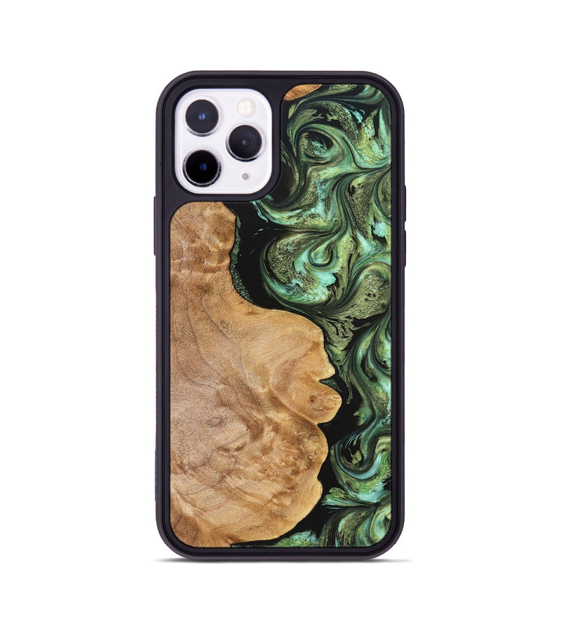 iPhone 11 Pro Wood Phone Case - Cathy (Green, 823341)