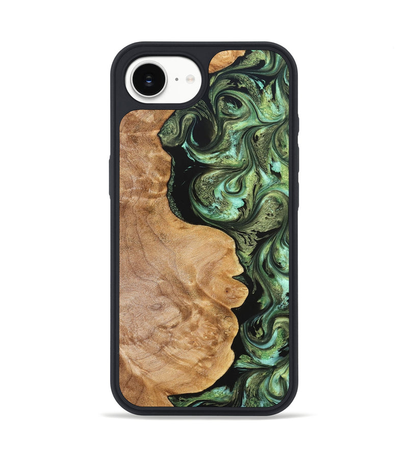 iPhone 16e Wood Phone Case - Cathy (Green, 823341)