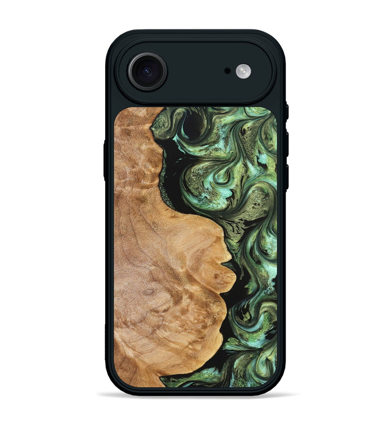 iPhone 17 Air Wood Phone Case - Cathy (Green, 823341)