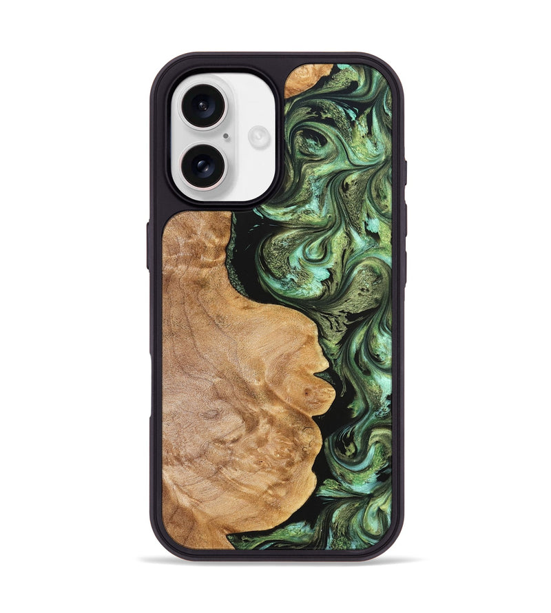 iPhone 17 Wood Phone Case - Cathy (Green, 823341)